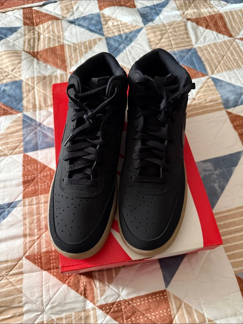 Nike Men’s Black High-Top Sneakers with Gum Outsole
